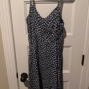 Floral Navy Blue Dress